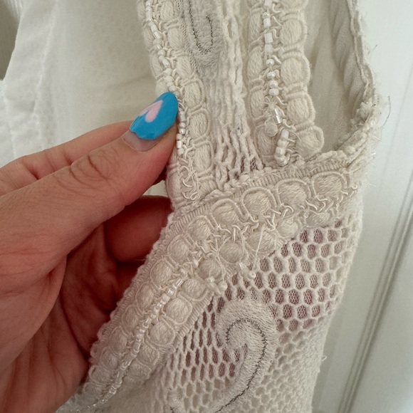 Anthropologie White Lace Mini Dress - Picture 5 of 5